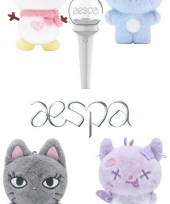 Set Gấu Bông Kèm Lightstick aespa – Phiên Bản Mascot Độc Quyền